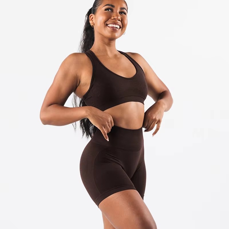 Activewear Logo Clothing Brands Client Gym Wear Supplier New Seamless Yoga  Set Sexy Workout Sportswear Gym