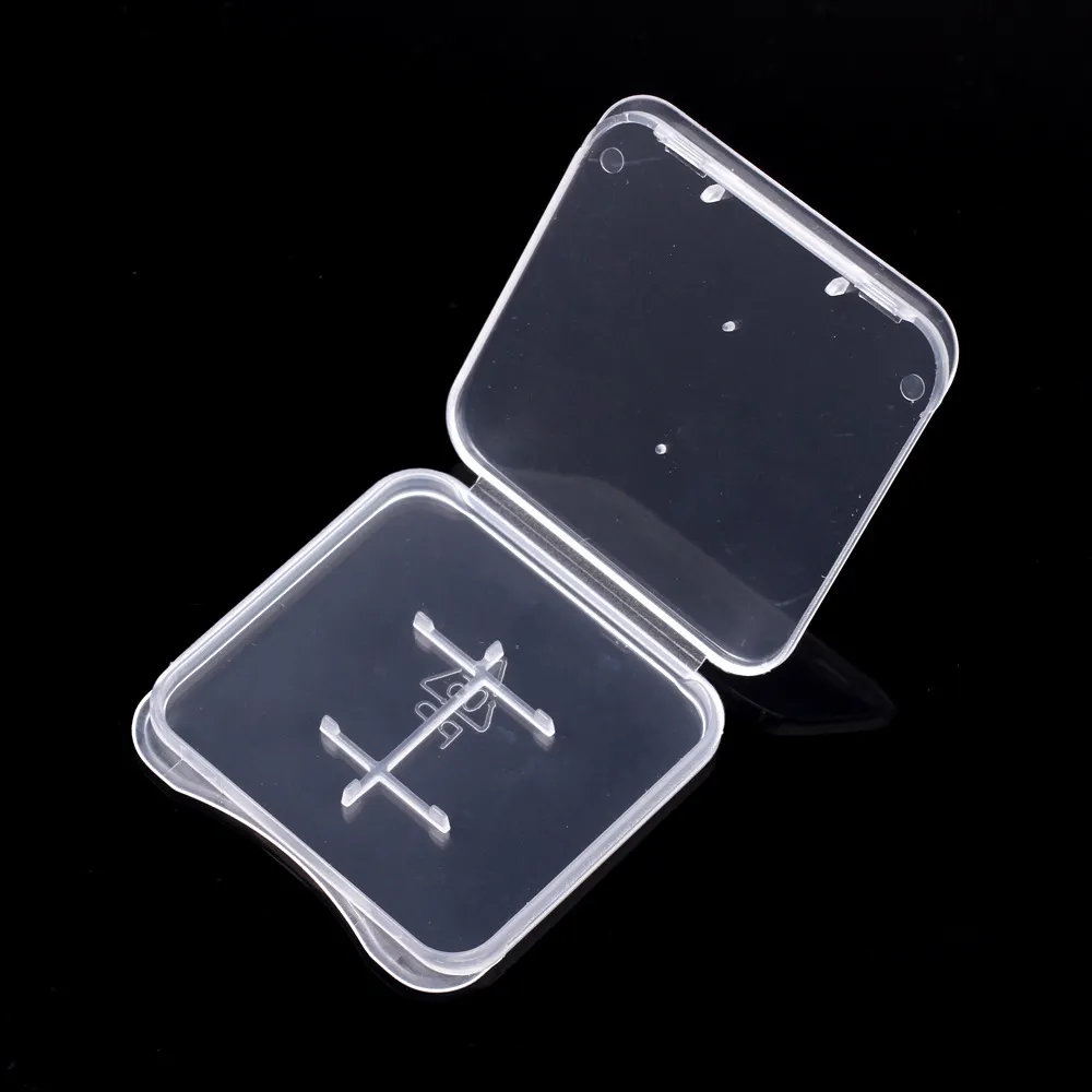 Plastic Transparent Micro Sd Sdhc Tf Ms Memory Card Storage Case Box Protector Card Holder