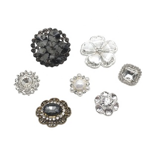 Mới Swarovski tinh thể đá ngọc trai nút tack <span class=keywords><strong>Shank</strong></span> chank Hollow khâu tay lỗ may kim loại đồ trang sức cho áo sơ mi áo khoác - Product Image 3