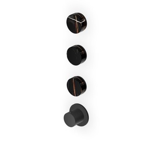 Zucchetti Isy22 Black-Noir Doré miscelatore doccia elegante Set da bagno - Product Image 1