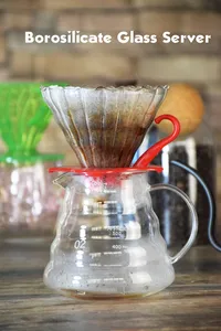 Wholesale V Shaped 60 Pour Over Coffee Maker Glass Coffee Sharing Pot Coffee Server Tea Pot S580