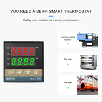 Contrôleur de Température Intelligent PID Numérique REX-C100 OEM à Entrées Multiples et Sortie SSR/Relais pour Four/Industrie en ABS
