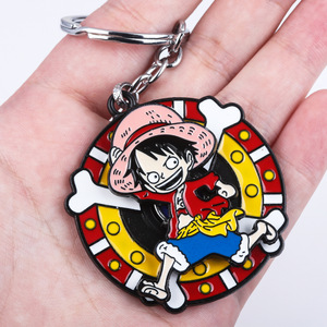 Llavero de Calavera Pirata y Timón de Barco - Colgante Retro de Aleación Esmaltada para Decoración de Bolsos y Mochilas y para Fans del Estilo Anime - Product Image 4