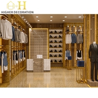 Magasin de vêtements Meubles Hommes Showroom Vitrine Vêtements Vente au détail Vitrine Boutique de luxe Vitrine