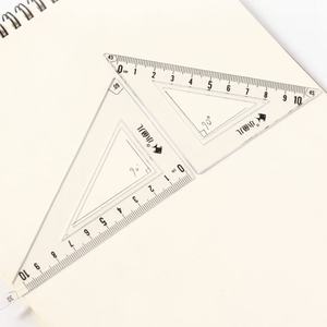 Ensemble de règles Little Fish 20 cm en plastique, outils mathématiques pour étudiants, ensemble de géométrie quatre pièces - Product Image 3