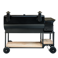 Barbecue grill grill grill fumeur, biomasse commerciale, granulés de bois, avec tube à fumée, contrôleur WiFi