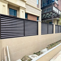 Clôture de jardin en aluminium de haute qualité, anti-rouille, imperméable, à lattes verticales, pour l'intimité, décorative, panneaux de clôture en aluminium pour l'extérieur