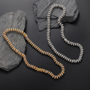 8Mm Circle Tennis Necklace Men's and Women's Personalized Necklace, Hip Hop Full of Zirconium Tanjing Fashion Lijing Necklace - Product Image 3