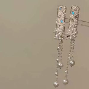 Inlaid Rhinestone <b>Bow</b> Tassel Hair <b>Clip</b> for Women Temperament Sweet Hairpin High-end Side Bangs <b>Clip</b> Fashion Hair Accessories - Product Image 2