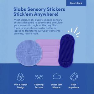 Speks Slabs Silicone <b>Waterproof</b> Sensory Stickers Three Textures for Phone Cup Stress Relief Hand-Eye Coordination - Product Image 4