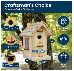 Premium Houten Vogelhuisuitrusting Voor Volwassenen Diy Volwassen Ambachten & Houtbewerking Bouw Je Eigen Dierenhuis - Product Image 6