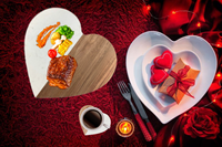 Ensemble de plateau et de sous-verres en bois et marbre classique pour la Saint-Valentin, emballage écologique, plateau à pain et à fromage pour les mariages et les fêtes