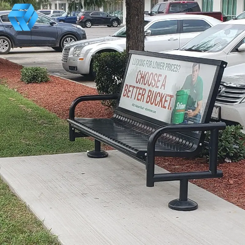 Banc Public en acier inoxydable de bonne conception, intérieur et extérieur