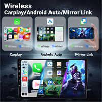 Autoradio Android 9 pouces pour Dodge Jeep Chrysler Quad Core avec CarPlay sans fil, Android Auto, navigation GPS, écran tactile