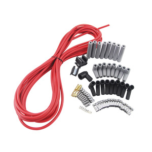 PQYRACING สายจุดระเบิด 8.5 มม. เส้นผ่านศูนย์กลาง 10 เมตร ยาว ซิลิโคนสีแดง สำหรับฟอร์ด รีโทร์ฟ อัพเกรด - Product Image 3