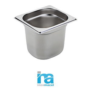 Bac alimentaire GN 1/6 en acier inoxydable 18/10, 17,5 × 16,2 × 15 h cm, 854 g Inox Inox Macel - Product Image 4