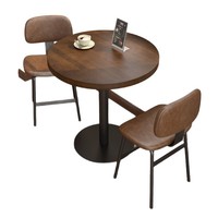 Moderner Retro-Esstisch aus Massivholz für Zuhause, Milchtee- und Snackshops, Gewerbekantinen und Fast-Food-Restaurants
