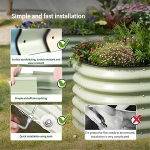 Panier de plantation modulaire de qualité supérieure avec conception empilable pour lit de fleurs surélevé extérieur dans l'usine de jardin produit - Product Image 2
