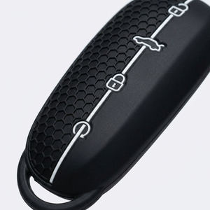 Étui en silicone <span class=keywords><strong>pour</strong></span> clé Chery Omoda 7, texture nid d'abeille, coque de protection <span class=keywords><strong>pour</strong></span> clé intelligente Omoda 5 7, protection de clé, coque blanche à rayures - Product Image 2