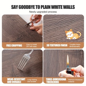 Papel Tapiz Autoadhesivo con Textura de Madera Tridimensional en Relieve y Hueco, Papel Tapiz con Textura de <span class=keywords><strong>Ladrillo</strong></span>, Venta Directa de Fábrica - Product Image 3
