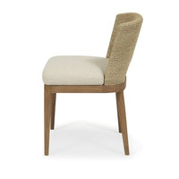 Chaise de salle à manger rembourrée style nordique pour restaurant et café, ensemble table et 4 chaises rustiques en bois de frêne massif, chaise pour événements et mariages pour hôtel