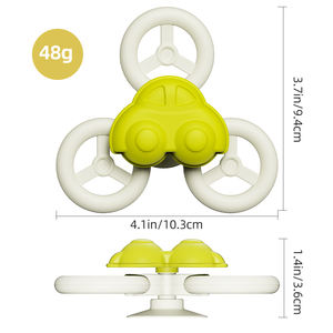 Vente en gros Jouet de bain pour bébé 0-12 mois de haute qualité Fidget Spinner Silicone Ventouse Spinner Jouet pour bébé - Product Image 6