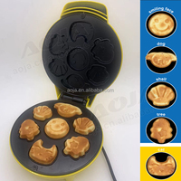 AOJA Mini machine à beignets 30 trous Petits beignets Machine à beignets électrique portable Casserole Machine à gâteaux de haute qualité multi-plaques