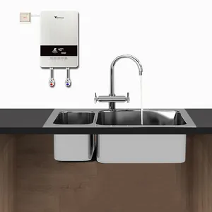 完全にポータブルな電気温水器4500Wインスタント電気温水器220v蛇口の水用に調整可能