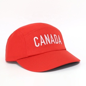 Gorras Deportivas de 5 Paneles para <span class=keywords><strong>Mujer</strong></span>, con Logotipo Bordado Personalizado, Transpirables, con Visera Curva, Color Rojo, Ideales para Correr y Senderismo - Product Image 3