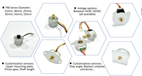 Moteur pas à pas miniature 12V 30 Ohm 20mm 18 degrés avec pignon et encodeur pour actionneurs de vannes motorisées OEM