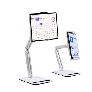 Supporto per Monitor Portatile a Braccio Lungo, Supporto per Tablet con Base Girevole a 360°, Supporto Flessibile per <span class=keywords><strong>iPad</strong></span> da Scrivania per Ufficio, Scuola, Negozio - Product Image 1