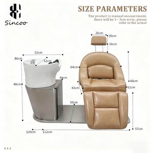 Toptan dayanıklı ayarlanabilir yüksek yoğunluklu sünger otomatik katlanır şampuan sandalye şampuan kase ve sandalye kuaför saç yıkama koltuğu - Product Image 6