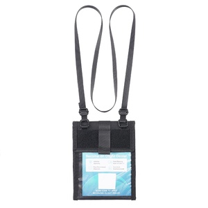 Porta Carte Multifunzionale in Oxford da Appendere al Collo, Porta Passaporto Pieghevole per Viaggi ed Esposizioni, Logo Personalizzabile - Product Image 3