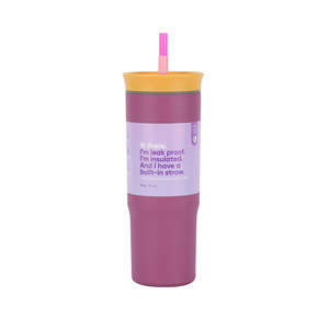 Termo de Acero Inoxidable 304 de Doble Pared con Aislamiento al Vacío, de Gran Capacidad (24oz), con Pajita - Product Image 5