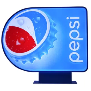 विज्ञापन साइन बोर्ड संकेत Lightbox दौर एलईडी डबल पक्षीय चक्र प्रकाश बॉक्स वर्ग दौर आकार एल्यूमिनियम फ्रेम वैक्यूम