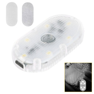 Lampe de lecture à capteur tactile led 5v pour l'intérieur de la voiture, lumières d'attraction à LED, Charge USB, 6 ampoules, lumière de porte de voiture - Product Image 2
