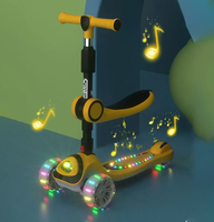 Trottinette pour enfants avec roues et plateau lumineux, trottinette à 3 roues pour tout-petits filles garçons, trottinette pour enfants