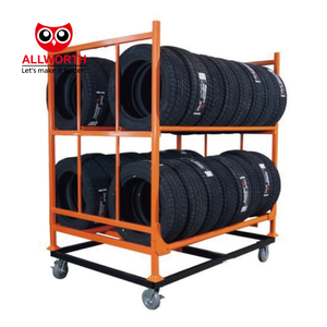 מתקן אחסון צמיגים נייד לשימוש פנימי וחיצוני, ניתן לערום, בעל קיבולת נשיאה גדולה - Product Image 6