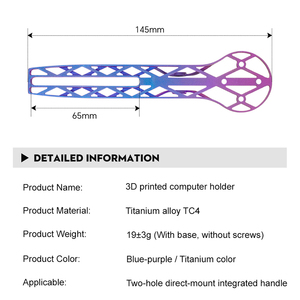 Soporte Extendido para Ciclocomputador de Aleación de Titanio Impreso en 3D OEM ODM, Soporte para Teléfono Móvil de Bicicleta, Soporte para Bicicleta, Soporte Wahoo - Product Image 2