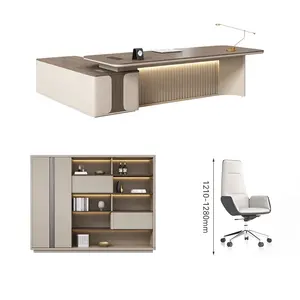 Office Layout Jieao Modern Office Furniture Executive Manager L Shape Boss Table With Bookcase And Chair For Office