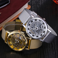 Montres pour hommes tendance pour le commerce extérieur, à cadran ajouré, non-mécaniques, décontractées, avec bracelet en silicone, à quartz, en alliage écologique, pour fabricants