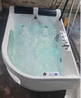 Baignoire autoportante intelligente de luxe pour hôtel et gîte, 2 personnes, multifonctionnelle, avec fonction de surf, chauffée et à bulles, ambiance relaxante