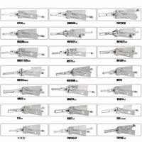 Kit de 32 outils de déverrouillage de serrures de voiture Lishi, décodeur 2-en-1, outil de serrurier