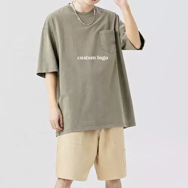 Мужская хлопковая футболка с коротким рукавом и круглым вырезом, 100%