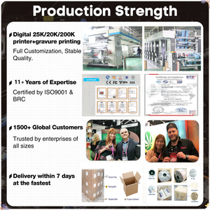 Busta piatta in PVC con stampa completa, a tenuta stagna, sigillata su tre lati, con intaglio per apertura e cerniera, per alimenti - Product Image 5