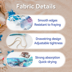 Toalla de playa de gran tamaño con estampado absorbente de 70*140/80*160cm, toallas de piscina de microfibra de secado rápido sin arena <span class=keywords><strong>para</strong></span> verano - Product Image 2