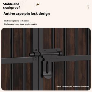 Cage pour chien personnalisée meubles caisse en bois pour chien avec portes chenil en <span class=keywords><strong>tube</strong></span> d'acier robuste intérieur pour petits/moyens/grands chiens - Product Image 5