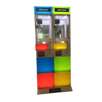 Мини-игровой автомат с монетоприемником для 2 игроков, кран-машина с LED-подсветкой, музыкой и реалистичными звуками, металл/акрил/пластик