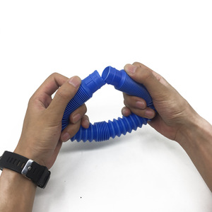 Jouets de décompression extensibles colorés, tubes Popper, jouets sensoriels pour l'autisme, jouets en plastique, tube extensible - Product Image 4