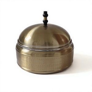 Recipiente Redondo de Acero Inoxidable para Calentar Comida con Tapa de Domo Negra, Calentador de Alimentos Tipo Buffet para Hoteles, Restaurantes, Servicios de Catering y Banquetes - Product Image 3